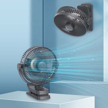 Ventilador de clipe de desktop multifuncionais de 8 polegadas com luz LED