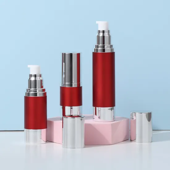 Red Color Plastic Airless Bottle 15ml Lotion Bottle