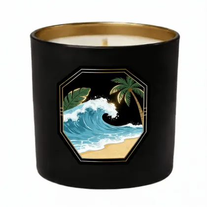Handmade soy wax wish candle for aromatherapy
