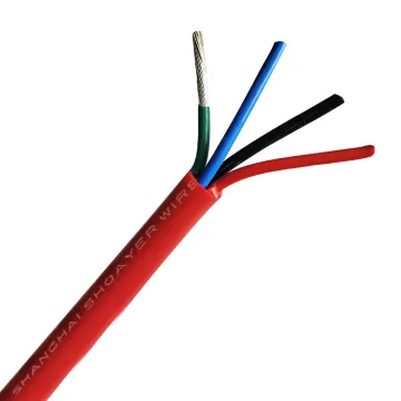 YGZF 4 Cores 2mm² Non Shielded FEP Flexible Multi-Core Wire Cable