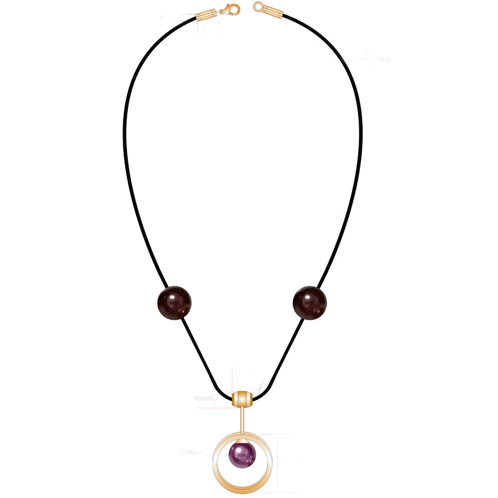 Circle Pendant Pearl Necklace For Fashion Women