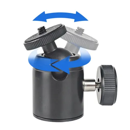 Mini Ball Head Tripod Head with Hot Shoe Adapter for Cameras and Monopods