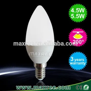 Energy Saving 220-240 volt e14 led candle bulb 5w for home