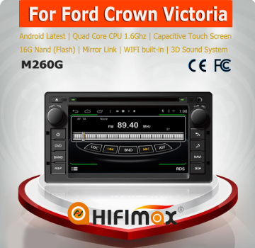 HIFIMAX Android 4.4.4 car multimedia for Ford Crown Victoria with 4 Core CPU 16G Hard disk HD1024*600 capacitive screen