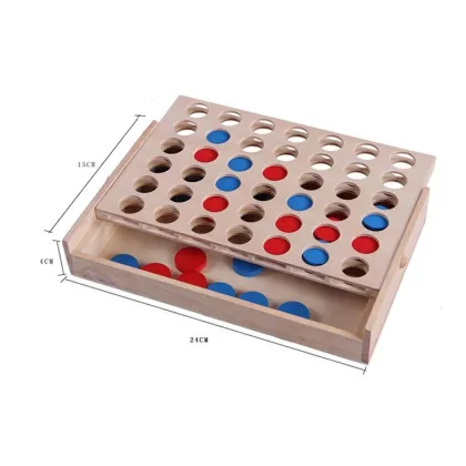 Wholesale Wholesale Wooden 4 in a Row, Four in a Row, Connect 4, Bingo Game Set