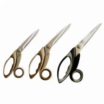 Office Scissors with Plastic and Rubber Handle, Available in Different Sizes