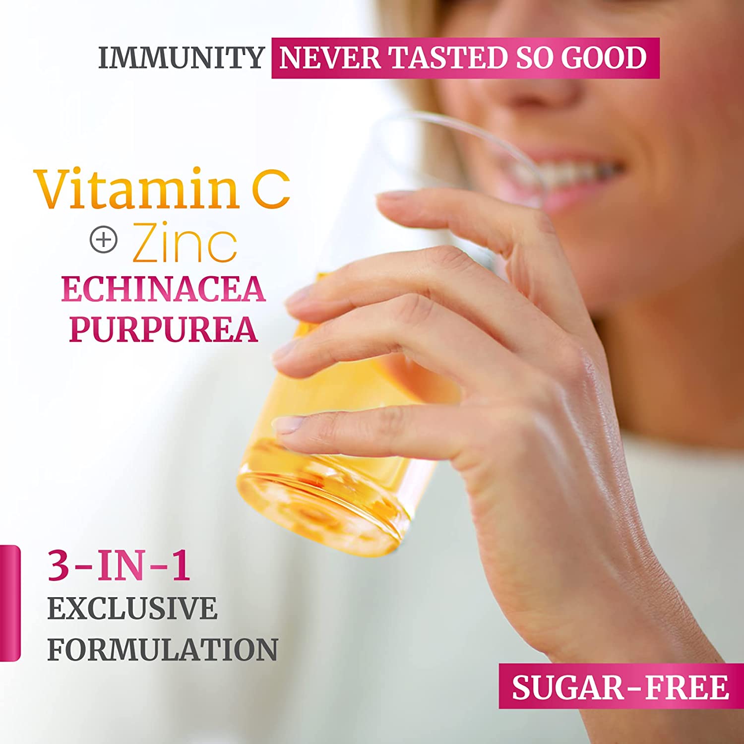 OEM/ODM Sugar Free Vegan Orange Flavor Echinacea Purpurea Extract Vitamin C Effervescent Tablets