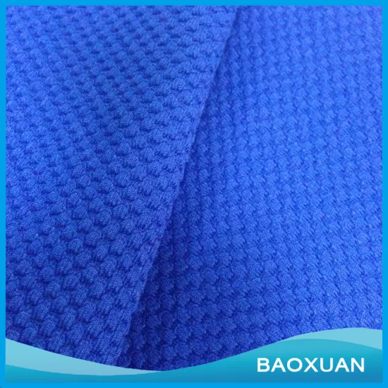 97%Polyester 3%spandex t/sp mazarine soild stripes round bead shape jacquard fabric knitted for garment