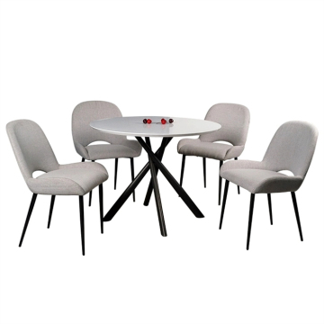 New Simple Royal Dining Table Set: 6-10 Seater with Marble, Stainless Steel & Metal for Laundry Room Furniture