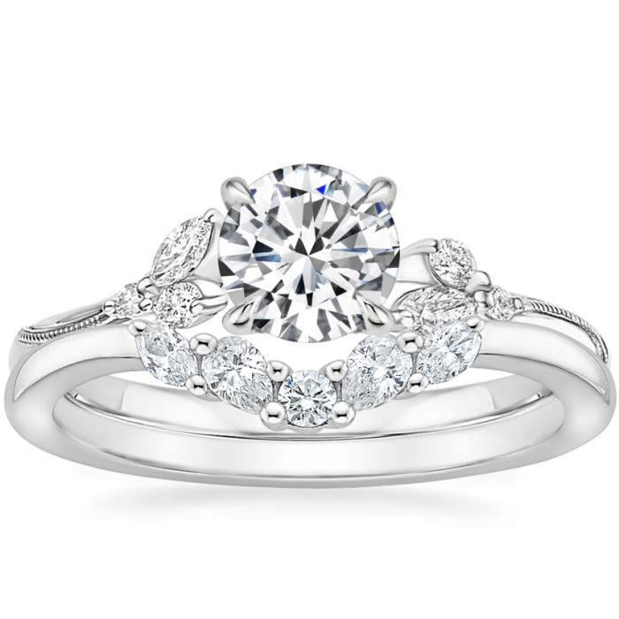 3Ct IGI D 18K ชุดแหวนแต่งงานทอง