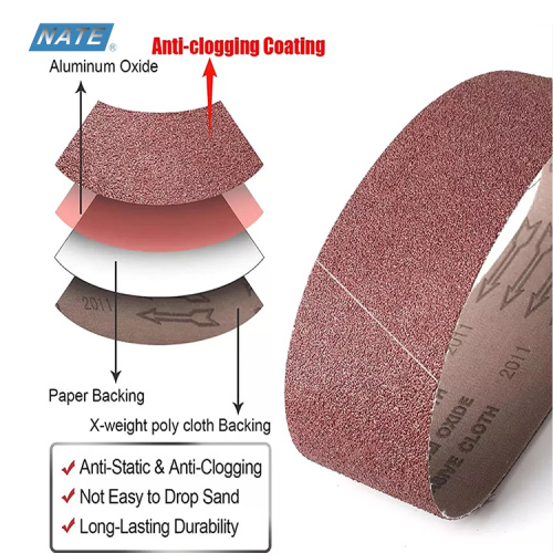 Customized Abrasive Belt Customized High Quality Coated Red Abrasive Sandpaper Belt Manufactory