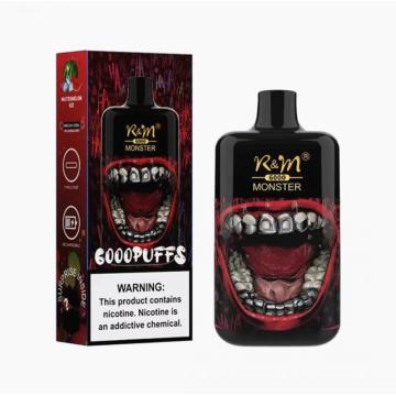 Kotak borong borong borong r &amp; m monster 6000 puffs