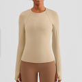 Comfortable Nude Women Riding Top Long Sleeve