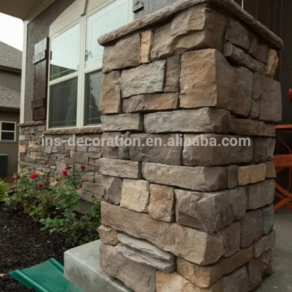Faux stone fencing