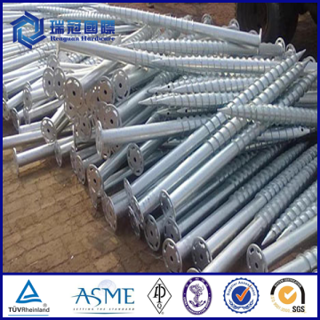 hot salling Q235 hexagon flange screw piles and screw piles for foundations
