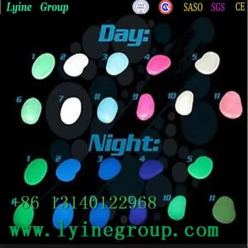 rare earth Type and Inorganic red orange color glow in the dark crushed gravel stone pebbles