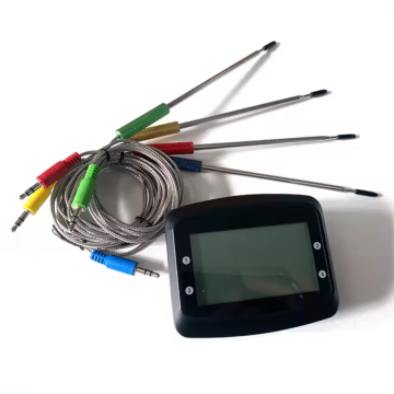 4 Colored Probes Bluetooth Meat Thermometer with Large Backlit Display - Best Seller for Grilling, Smoking, and BBQ
