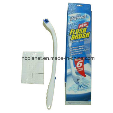 2-Section Handle Plastic Toilet Brush Cleaner Set