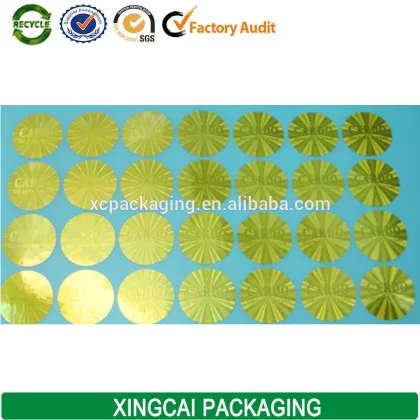guangzhou xingcai custom hologram sticker for electronics