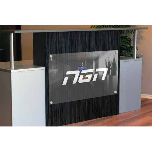 Customized acrylic sheet on wall