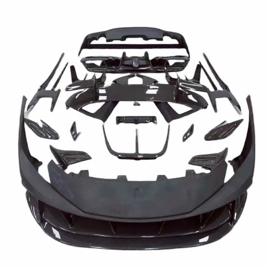 FF8M Style Semi Carbon Fiber Body Kit - Bumper, Side Skirts, Spoiler, Air Vents