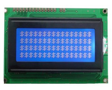 16x4 character LCD display STN blue white