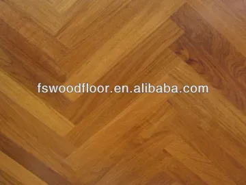 Herringbone teak parquet