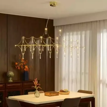 Simple Personalized Creative Hanging Lamp: Designer Luxury Crystal Chandelier for Restaurant Front Desk - Special Price