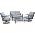 Light colored rotating shrapnel chair