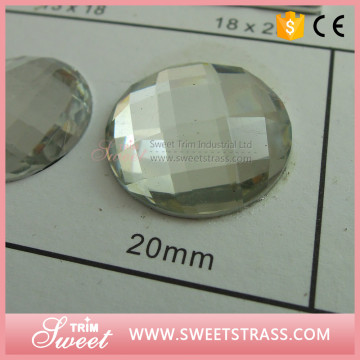 Wholesale non sewing epoxy rhinestone round 20mm