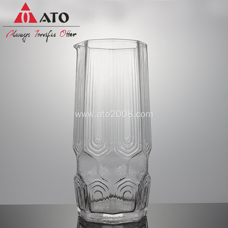 Wholesale Barware Machine Novelty clear Embossed Wine Glass