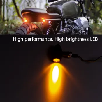 E-mark New Waterproof Mini Bullet Style Motorcycle Blinker Turn Signal Light Indicator