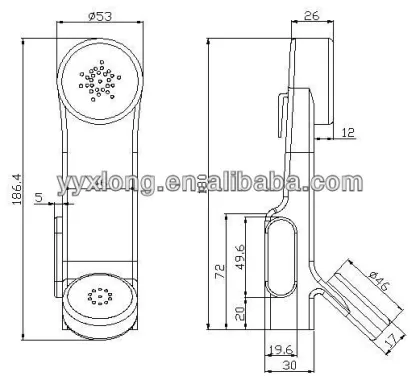 Unique wall telephones payphone telephone military handset retro coco phone handset anti radiation handset