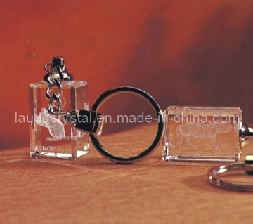 3D Laser Engraving Crystal Key Chain