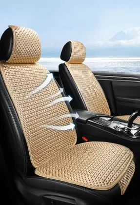 1-Seat Classic Ice Silk Universal Saddle Half Pack Car Seat Covers