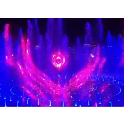 floating dry fountain with led lights