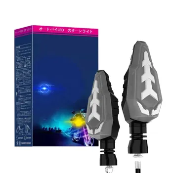 New Style LED Motorcycle Turn Signal Lights - Dual Function Normal Light/Water Lamp