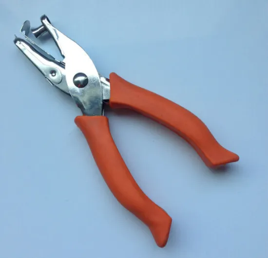 good quality rubber handle 1 hole hole punch for metal