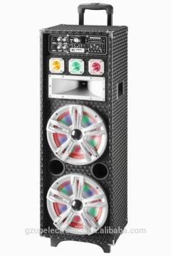 Hot sale professional active stage speaker with disco light