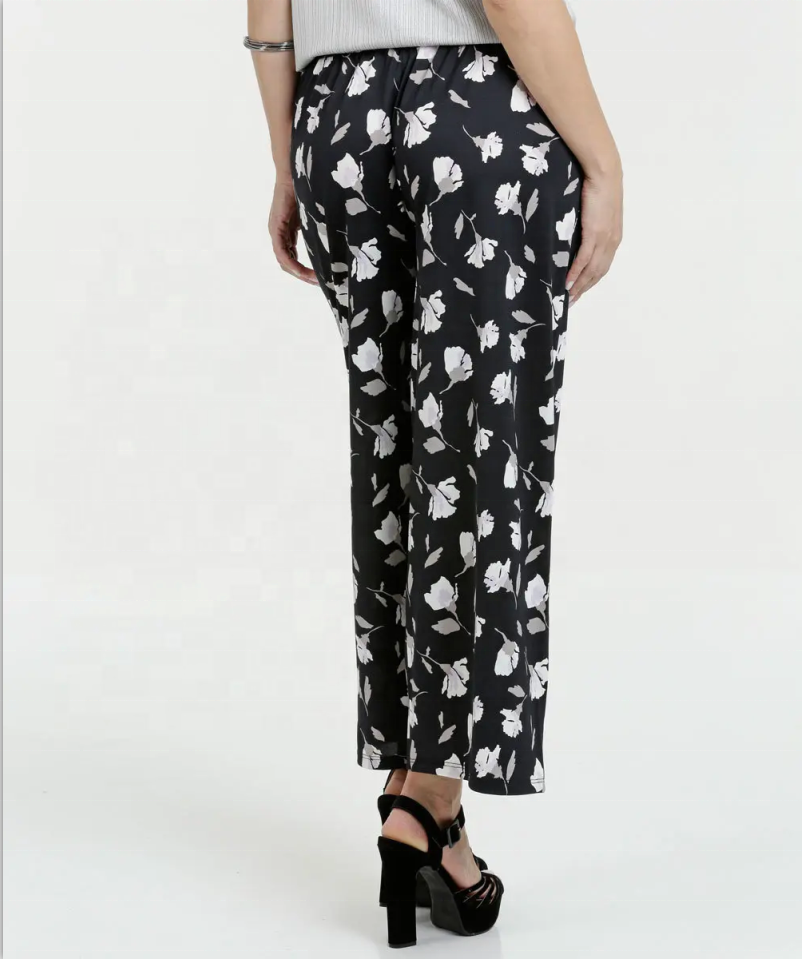 Pantalones de corte slim con cintura alta y elegante para mujer