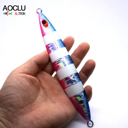 AOCLU Deep Sea Slow Metal Jig 300g Sinking Stick Lure for Tuna, Grouper, and Seabass