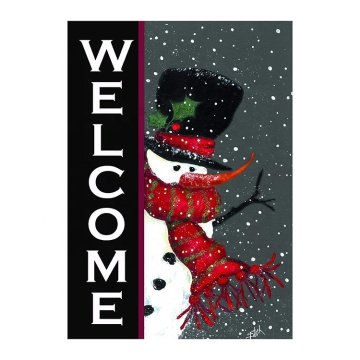 Hot selling snowman welcome merry christmas garden flag