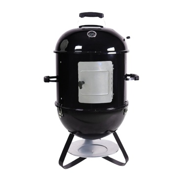 18 Inch Barbecue Enamel Mini Chicken Fish Food Meat Vertical Charcoal Bee Kettle BBQ Grill Smoker
