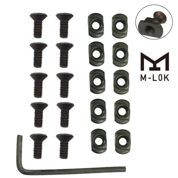 BORYOPTICS Steel Section Slots Nut M4 Screws and Nuts - 10 Sets per Pack