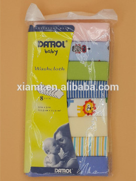 hot sale comfortable fabric handfeel pure color colorful stripe clever lion pattern cotton wash clothes