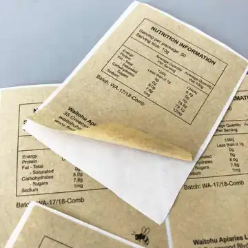 kraft paper stickers for food