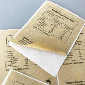 kraft paper stickers for food