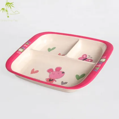 Bamboo Fiber Baby Divided Plate