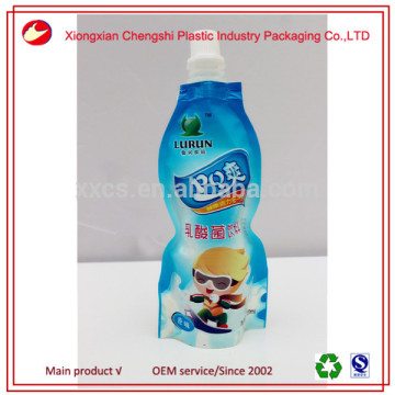 Direct factory Stand up water bag energy drink juice aluminum foil standing pouch