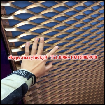 decorative aluminum expanded metal mesh facade panels